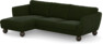 Madison Lux - 2-sits soffa med schäslong vänster - Grön