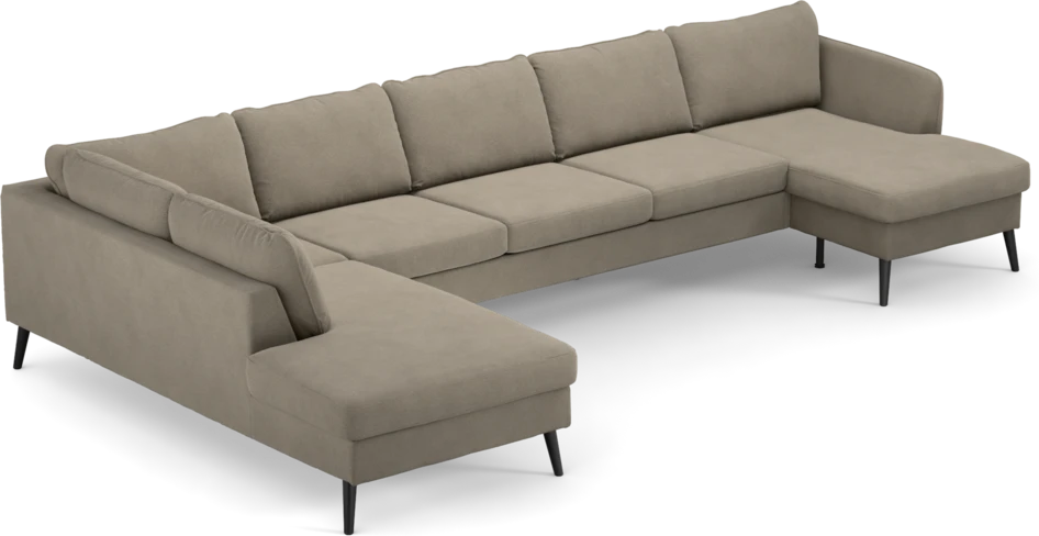 County - 4-sits soffa med divan vänster och schäslong höger - Beige