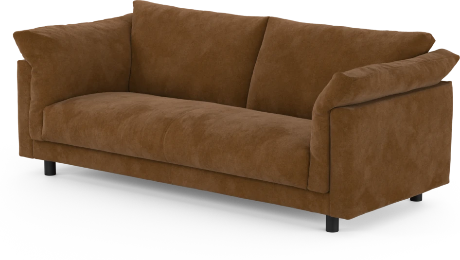 Cherrie - 2,5-sits soffa, hel dyna, fast klädsel - Orange