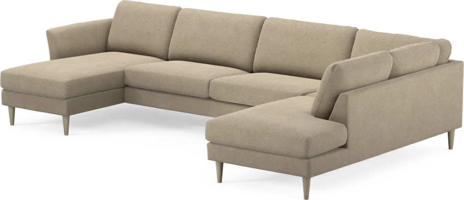 Bridge - 3-sits soffa med schäslong vänster och divan höger - Beige