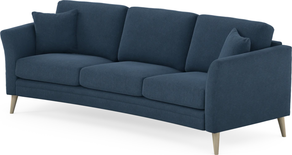 Eden - 3-sits soffa svängd - Blå