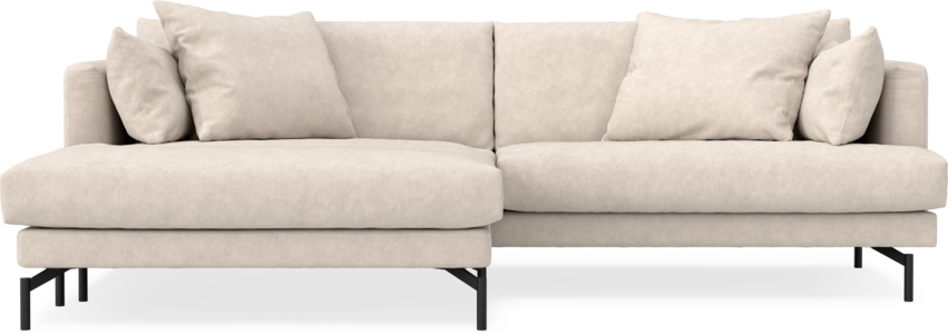 Harper - 4-sits med schäslong XL vänster - Vit