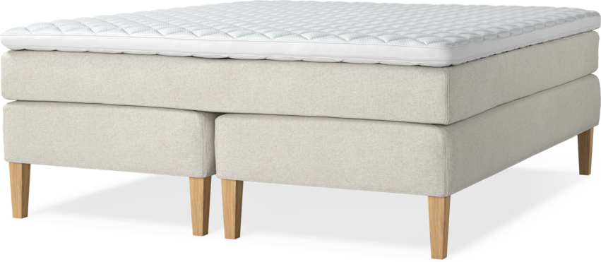 Delux Sense - Kontinentalsäng, dubbelsäng med bäddmadrass - Beige