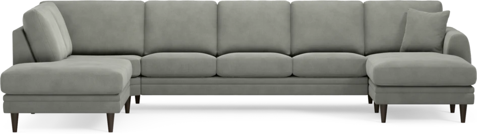 Eden - 3-sits soffa med divan vänster och schäslong höger - Grå