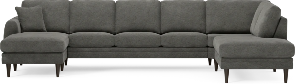 Eden - 3-sits soffa med schäslong vänster och divan höger - Grå
