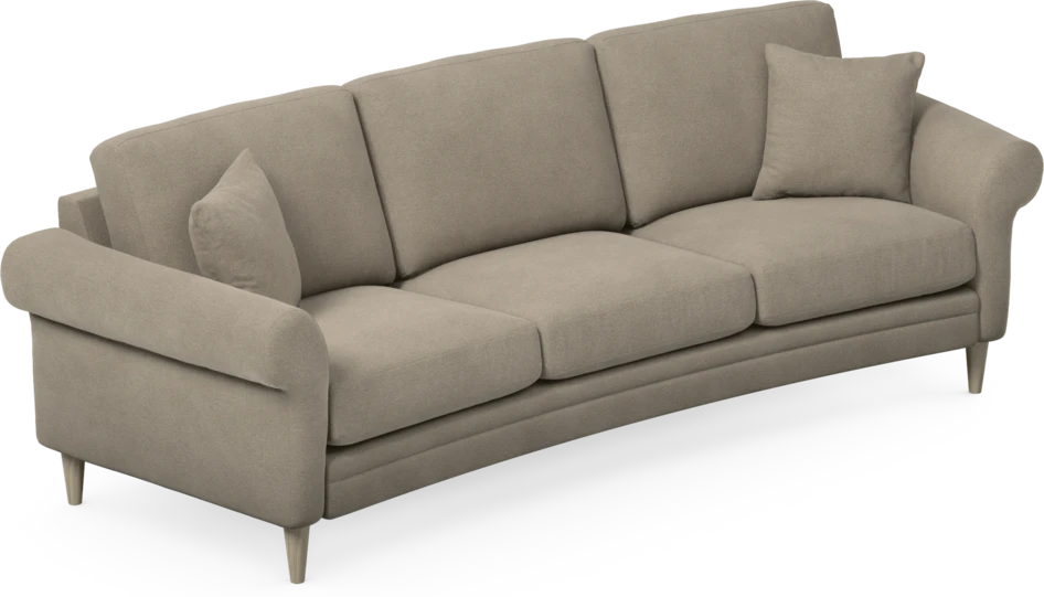 Eden - 3-sits soffa svängd - Beige