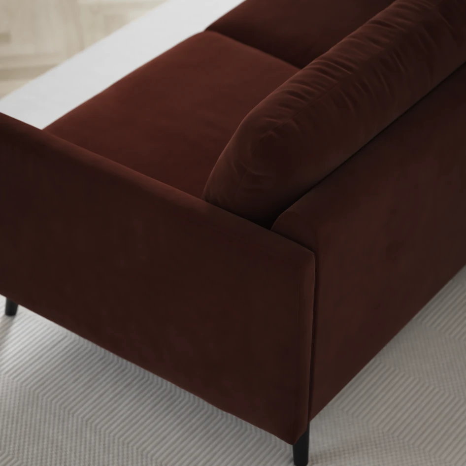 Madison Lux - 2-sits soffa med divan vänster och schäslong höger - Orange