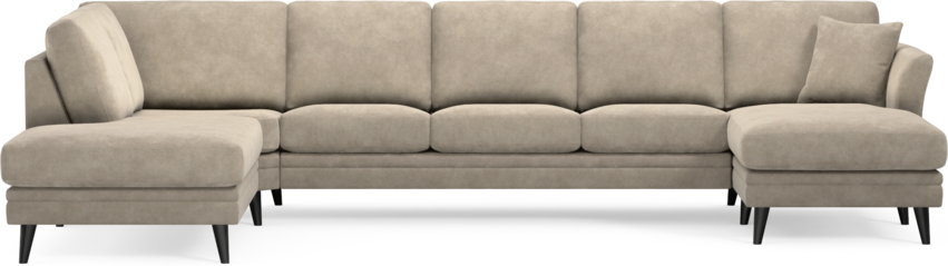 Eden - 3-sits soffa med divan vänster och schäslong höger - Beige