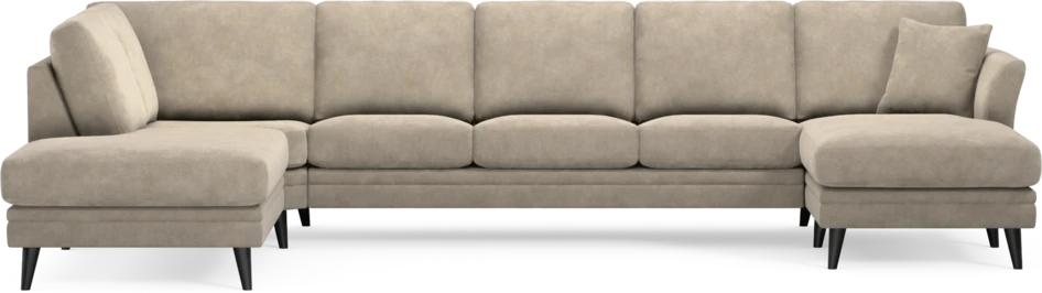Eden - 3-sits soffa med divan vänster och schäslong höger - Beige