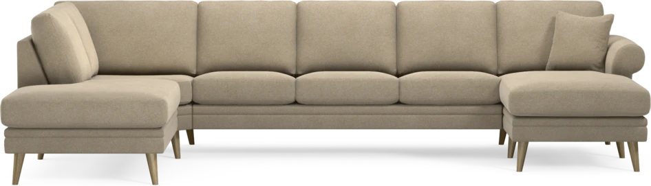 Eden - 3-sits soffa med divan vänster och schäslong höger - Beige