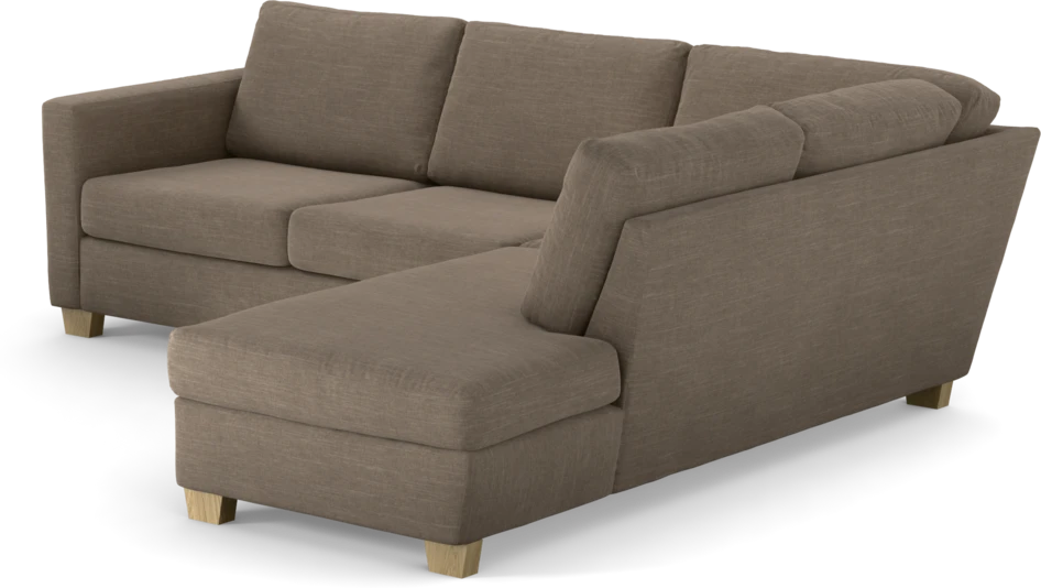 Friday - 2,5-sits soffa med divan höger - Brun