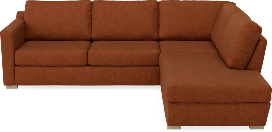 Friday - 2,5-sits soffa med divan höger - Orange