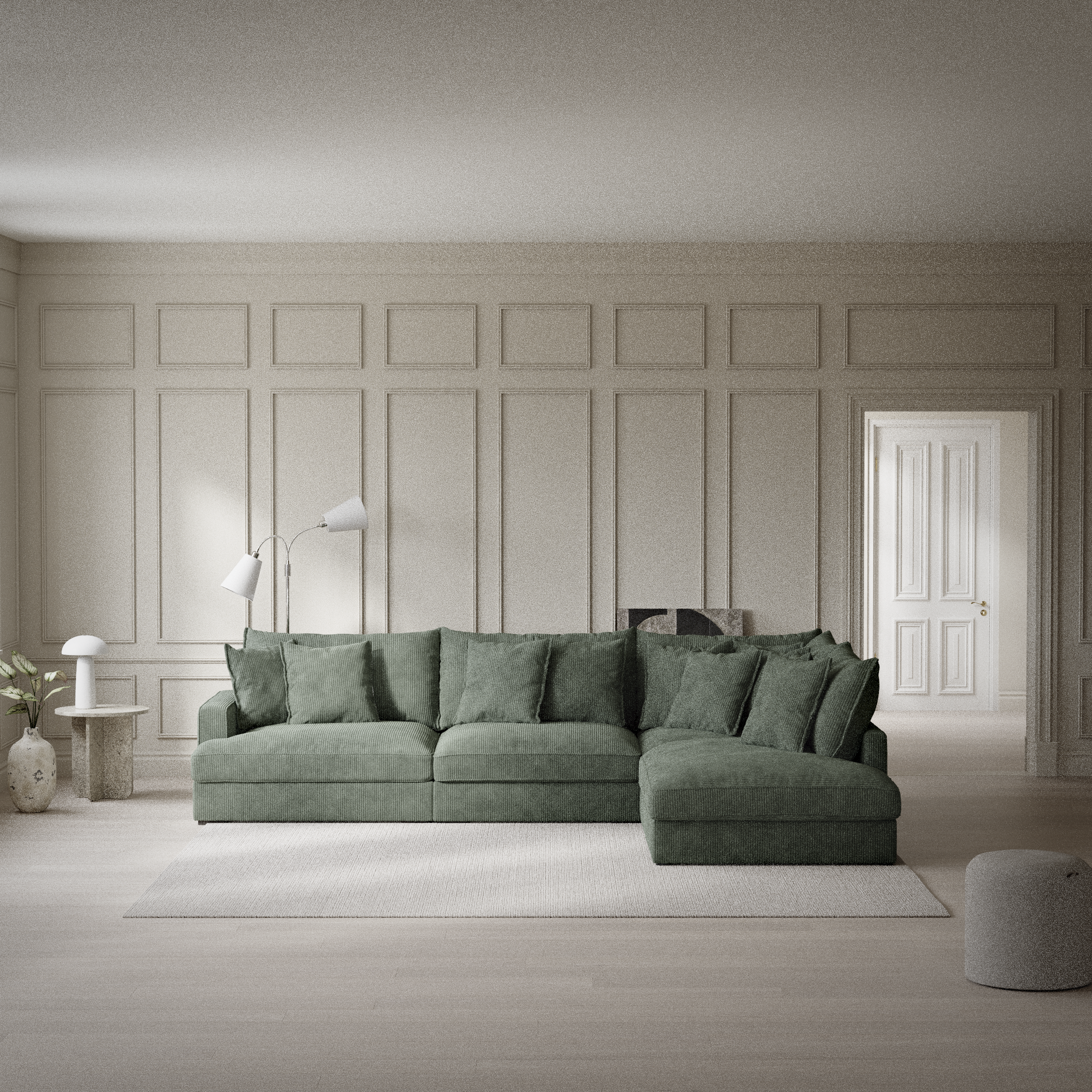 Rossi - 3-sits soffa med divan höger - inspiration