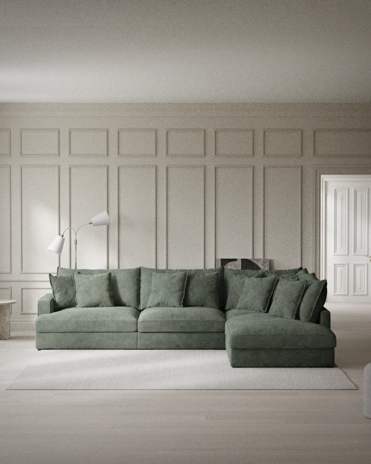 Rossi - 3-sits soffa med divan höger - inspiration