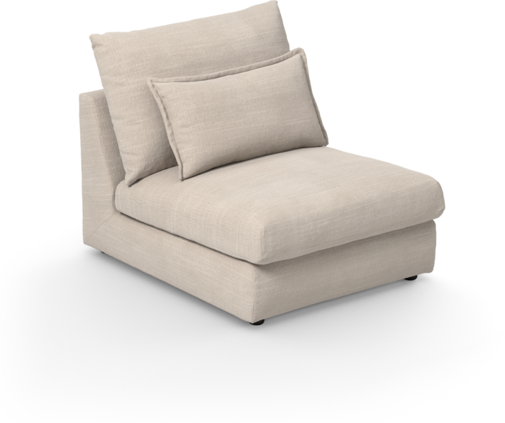 Pieces - 1-sits utan armstöd - Beige