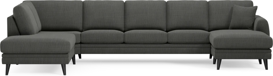 Eden - 3-sits soffa med divan vänster och schäslong höger - Grå