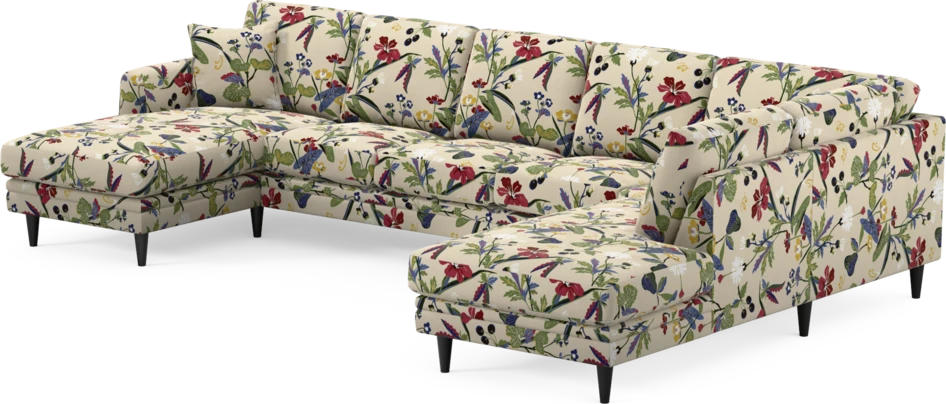 Eden - 3-sits soffa med schäslong vänster och divan höger - Flerfärgad