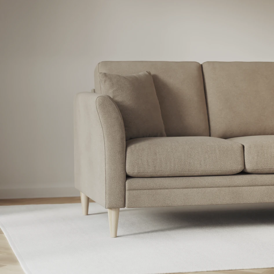Eden - 3-sits soffa med divan vänster och schäslong höger - Beige