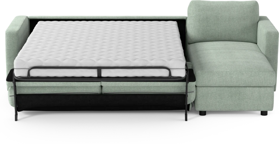 Lindö - Bäddsoffa 2,5-sits med schäslong, vändbar - Grön