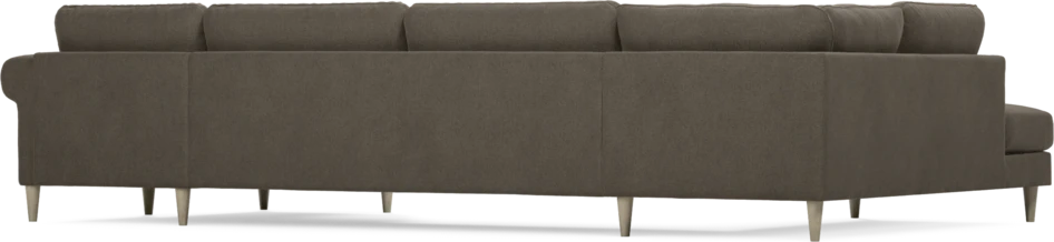 Bridge - 3-sits soffa med divan vänster och schäslong höger - Brun
