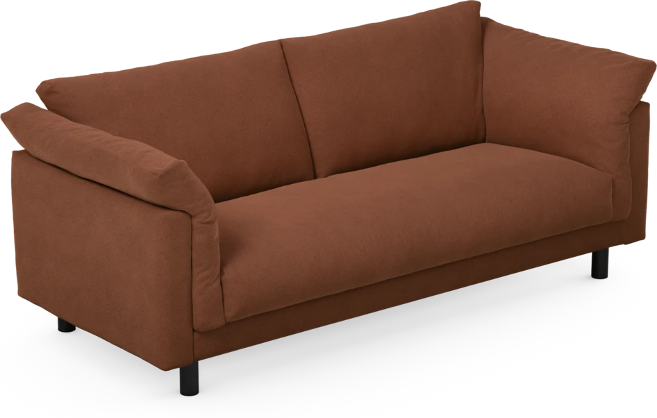 Cherrie - 2,5-sits soffa, hel dyna, fast klädsel - Orange