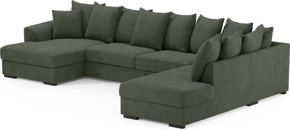 Town - 3-sits soffa med divan höger och schäslong vänster - Grön