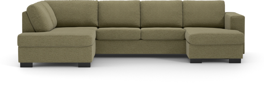 Nevada - 3-sits soffa med divan vänster och schäslong höger - Grön