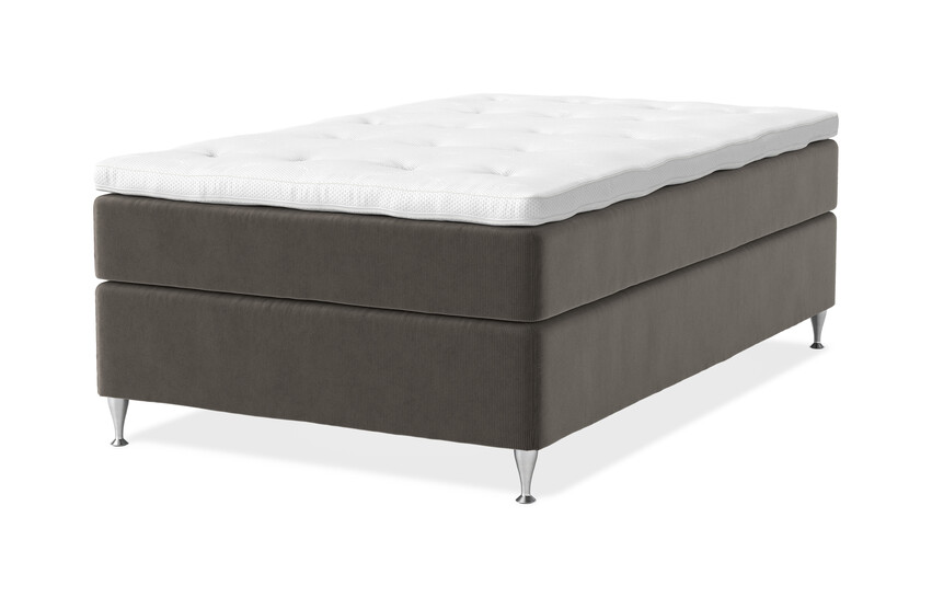 Sleep Delux - Kontinentalsäng, enkelsäng med bäddmadrass Sleep Delux vit - Brun