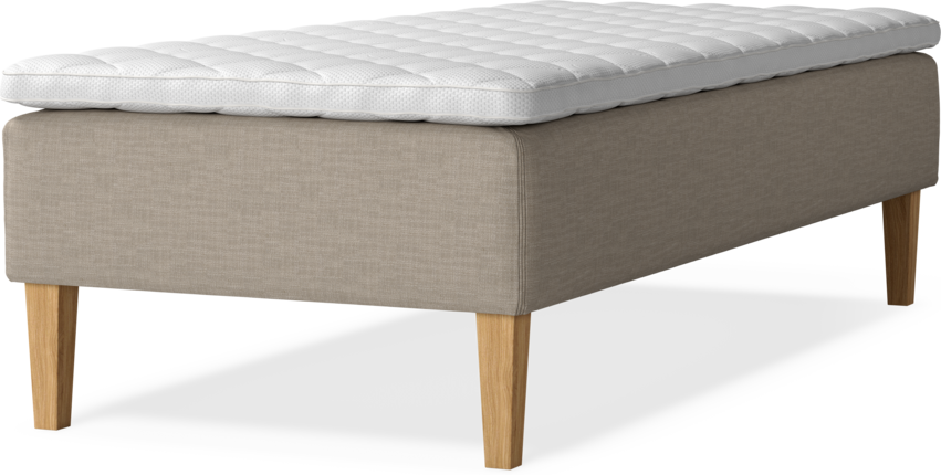 Delux Sense - Ramsäng, enkelsäng med bäddmadrass - Beige