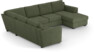 Friday - Hörnsoffa, 2+3-sits med schäslong höger - Grön