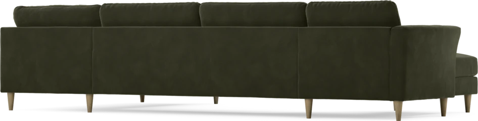 Bridge - 3-sits soffa med schäslong vänster och divan höger - Grön