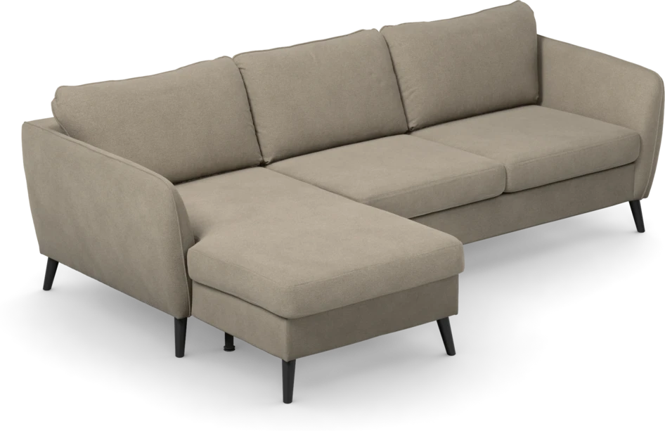 County - 3-sits soffa med flyttbar schäslong - Beige