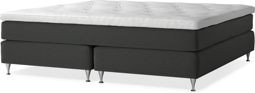 Delux Sense - Kontinentalsäng, dubbelsäng med bäddmadrass - Grå