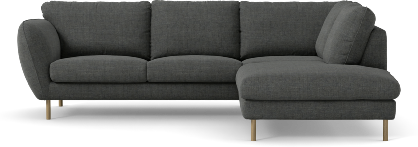 Madison Lux - 2-sits soffa med divan höger - Grå