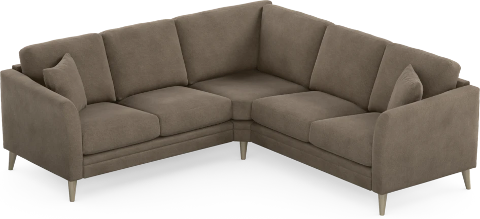 Eden - Hörnsoffa, 2+2-sits - Brun