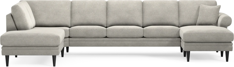 Eden - 3-sits soffa med divan vänster och schäslong höger - Grå