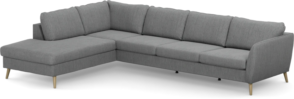 County - 3-sits soffa med divan vänster - Grå