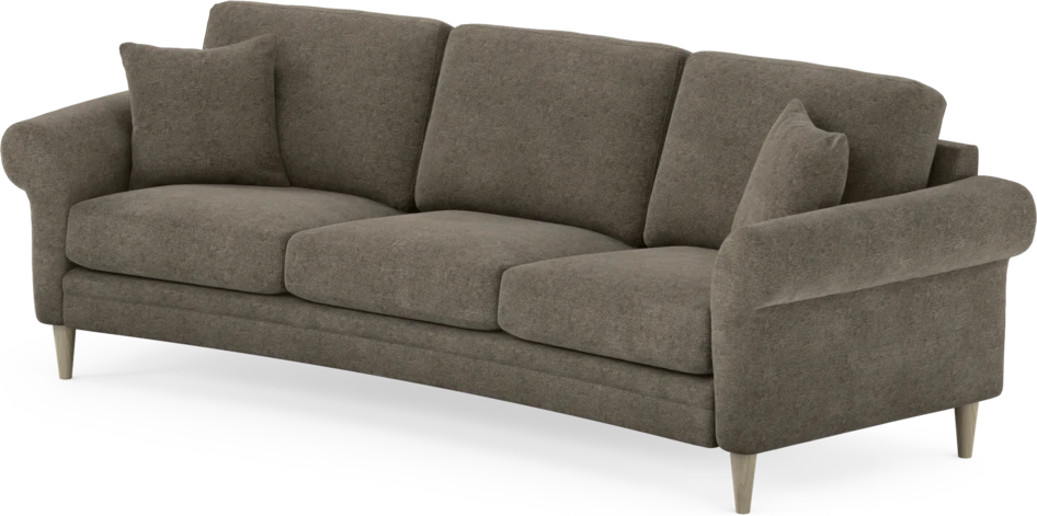 Eden - 3-sits soffa svängd - Brun