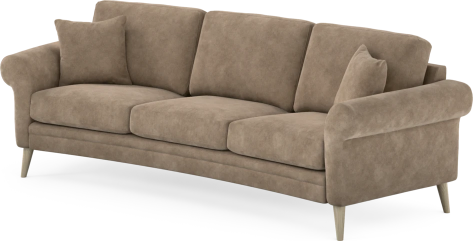 Eden - 3-sits soffa svängd - Beige