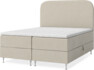 New York - Förvaringssäng, dubbelsäng med bäddmadrass, sängben och sänggavel slät - Beige