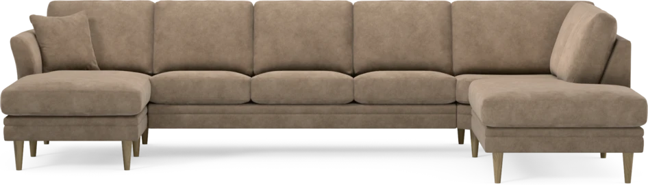 Eden - 3-sits soffa med schäslong vänster och divan höger - Beige