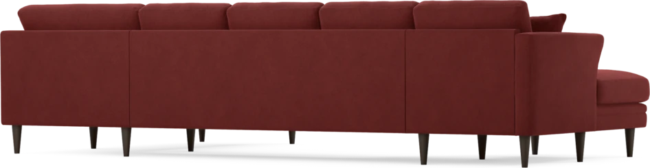 Eden - 3-sits soffa med schäslong vänster och divan höger - Röd