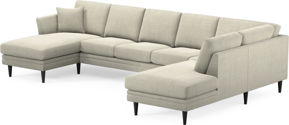 Eden - 3-sits soffa med schäslong vänster och divan höger - Beige