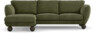 Madison Lux - 2-sits soffa med schäslong vänster - Grön