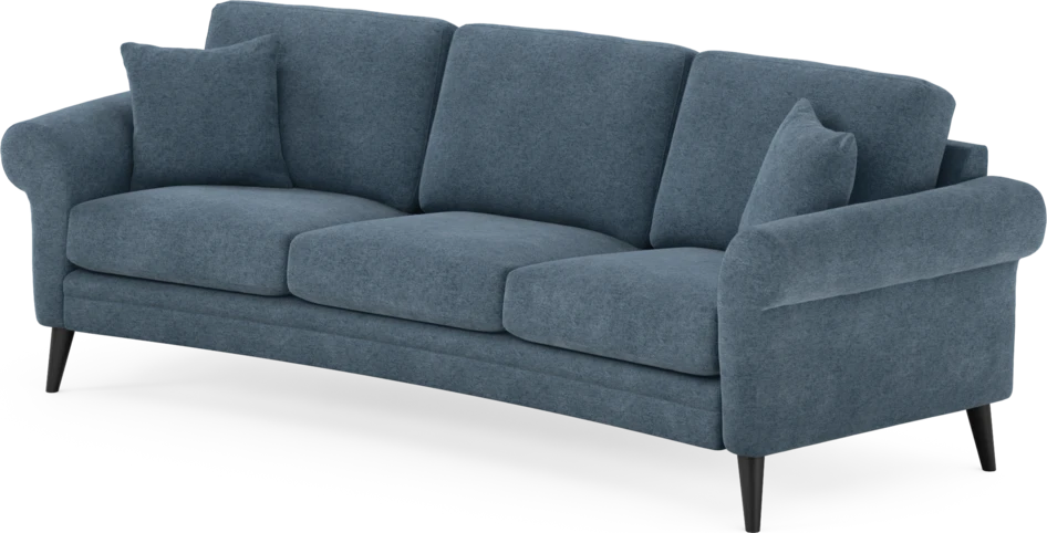 Eden - 3-sits soffa svängd - Blå