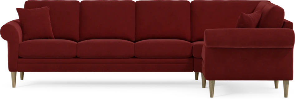Eden - Hörnsoffa, 3+1-sits - Röd