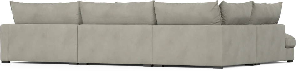 Rossi - 4-sits soffa med divan vänster - Grå