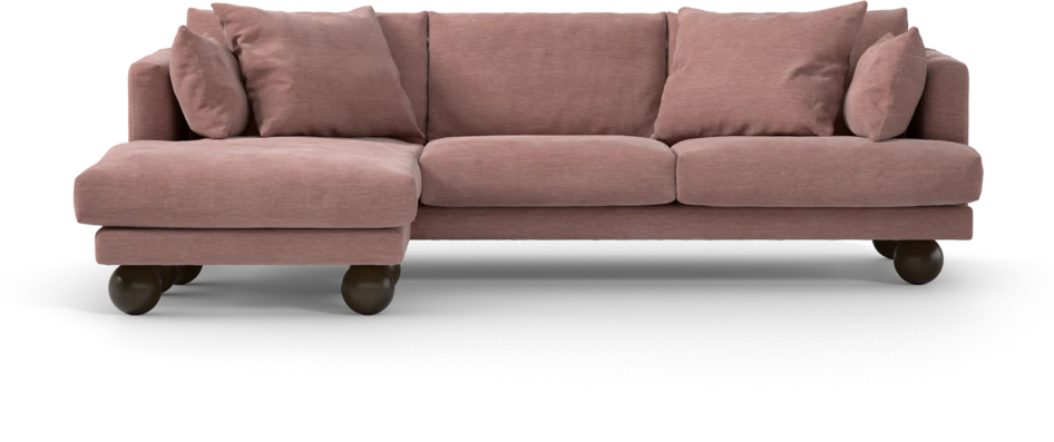 Harper - 4-sits med schäslong vänster - Rosa