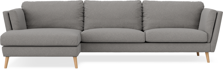 Madison - 3-sits soffa med schäslong vänster - Grå