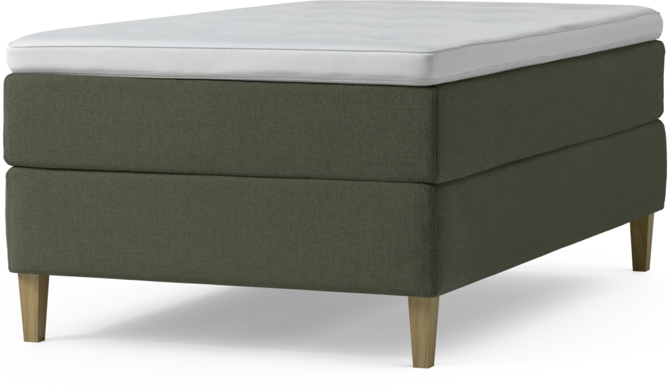 Delux Exclusive - Kontinentalsäng, enkelsäng 120 cm med bäddmadrass och sängben